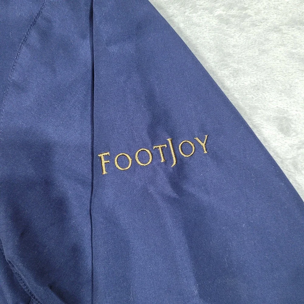 Footjoy Mens XL Jacket Pullover Windbreaker Navy Blue Short Sleeve Golf